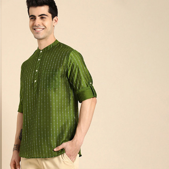 https://zestystyles.in/products/men-olive-green-gold-toned-ethnic-woven-design-kurta