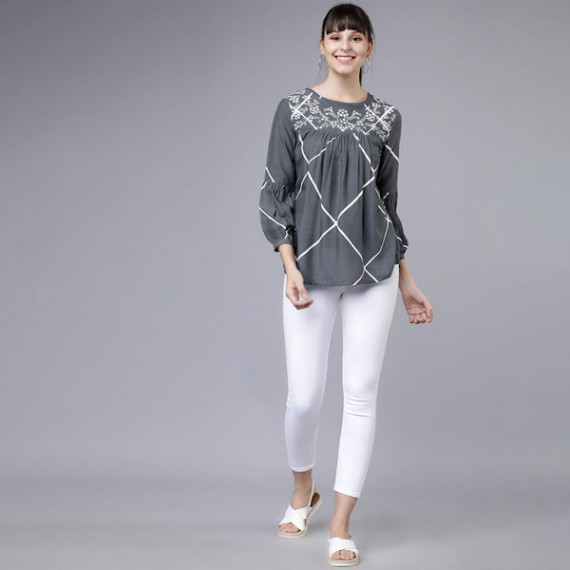 https://zestystyles.in/products/women-grey-and-white-printed-a-line-top