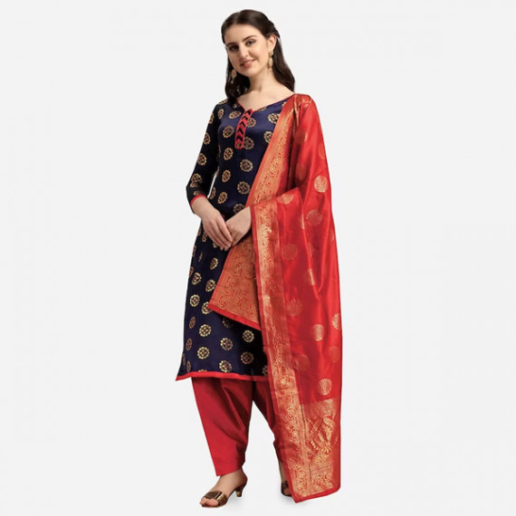 https://zestystyles.in/products/navy-blue-red-woven-design-banarasi-unstitched-dress-material