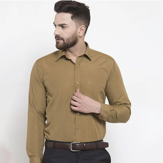 https://zestystyles.in/products/men-khaki-slim-fit-solid-formal-shirt