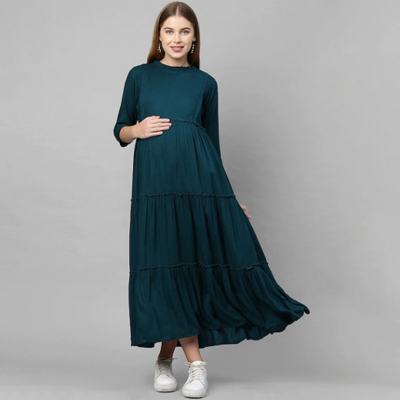 https://zestystyles.in/products/teal-green-maternity-maxi-nursing-dress