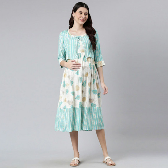 https://zestystyles.in/products/women-off-white-green-floral-maternity-a-line-midi-dress