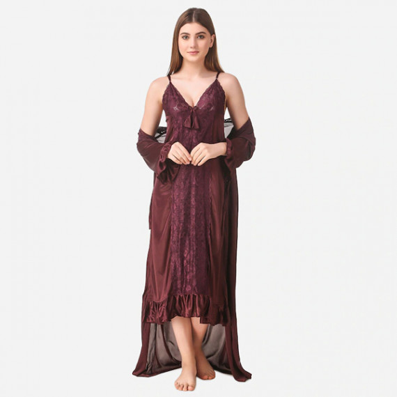 https://zestystyles.in/products/brown-maxi-satin-solid-nightwear-set